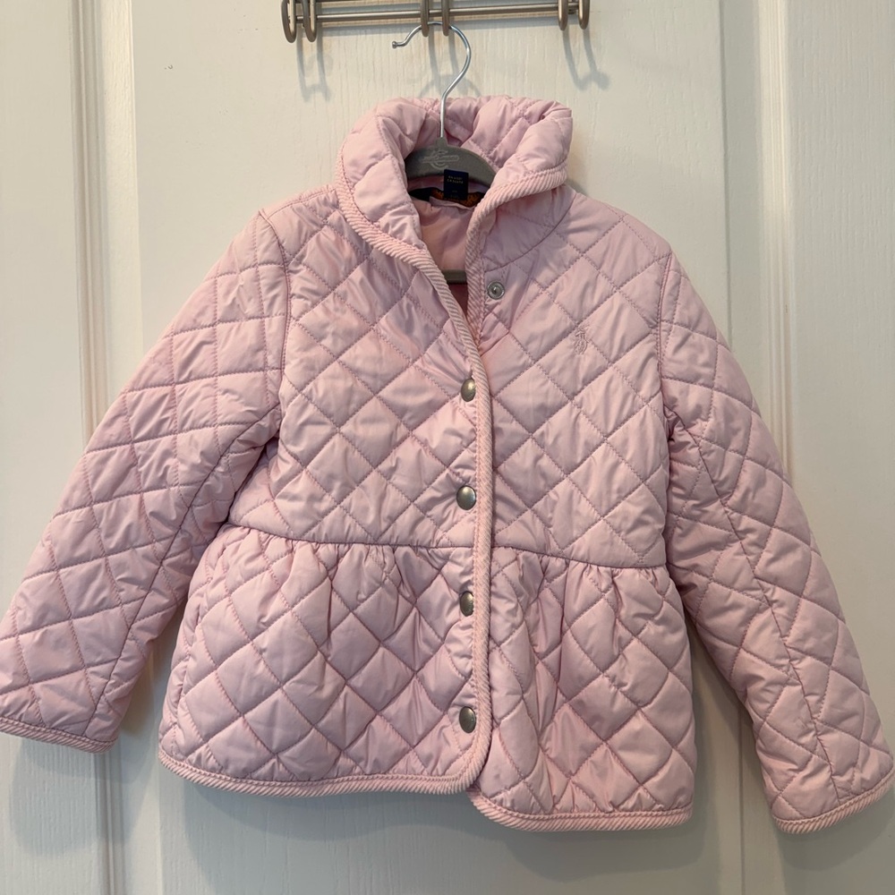 Polo by Ralph Lauren Kids Light Pink Quilted Puffer Jacket